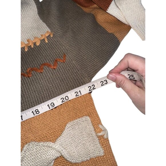 VTG NWT Santoria Womens Sweater Sz M Muted Fall Colors Textured Autumn Mock Neck - Picture 6 of 7